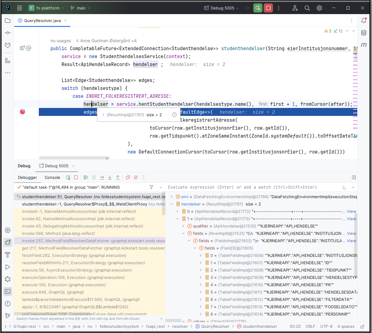 Debugging 'live code' i IntelliJ